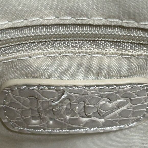 NWOT I M Heart Handbag Women's 15"x 10" Multicolor Floral Vinyl Croc Embossed - Picture 11 of 14